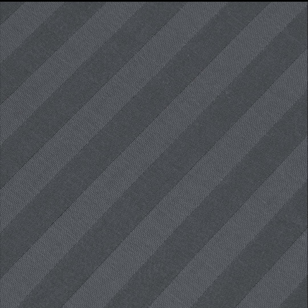 Charcoal Stripe Fitted Sheet Set - 3 Pcs