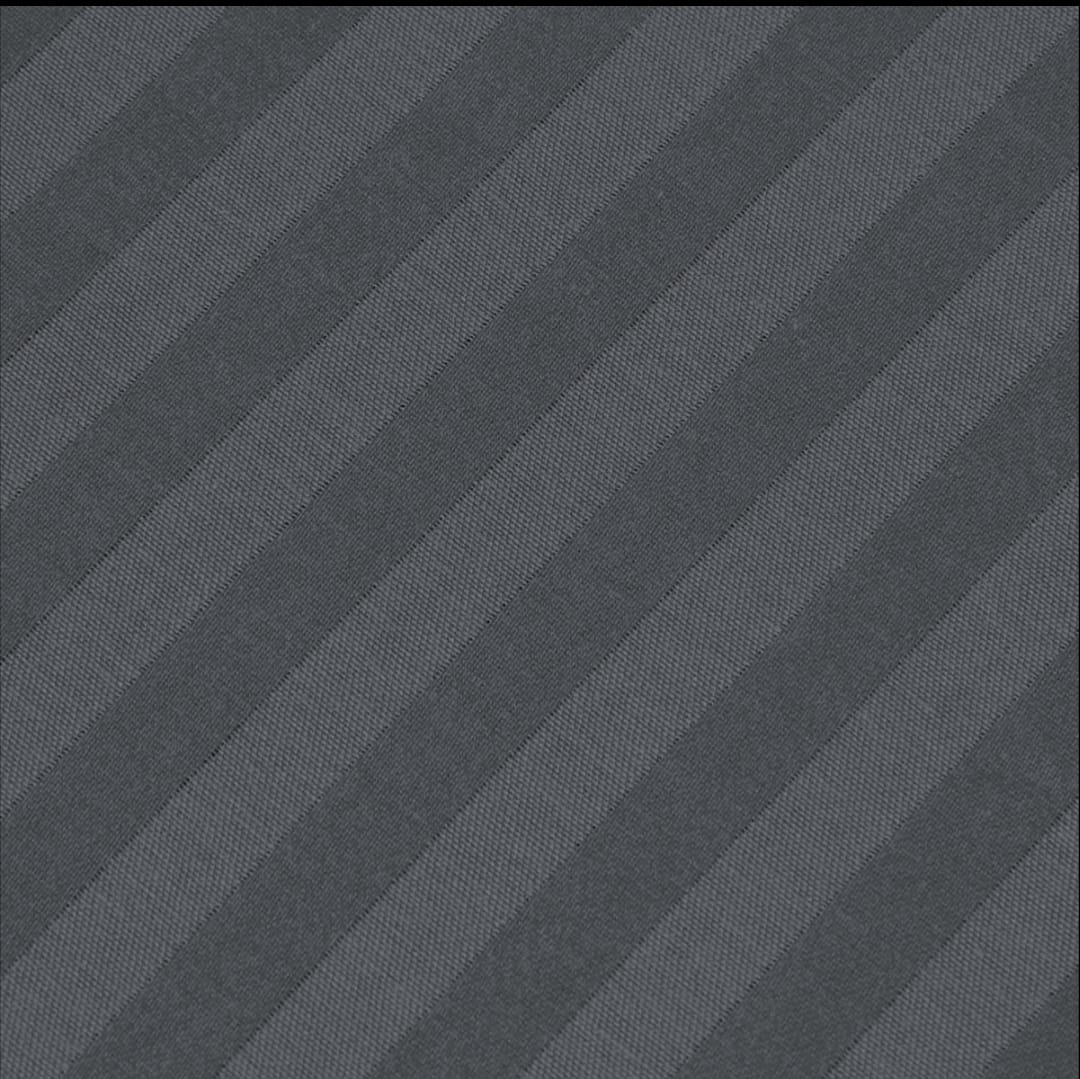 Charcoal Stripe Fitted Sheet Set - 3 Pcs