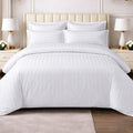 White Embossed Stripe Bedsheet