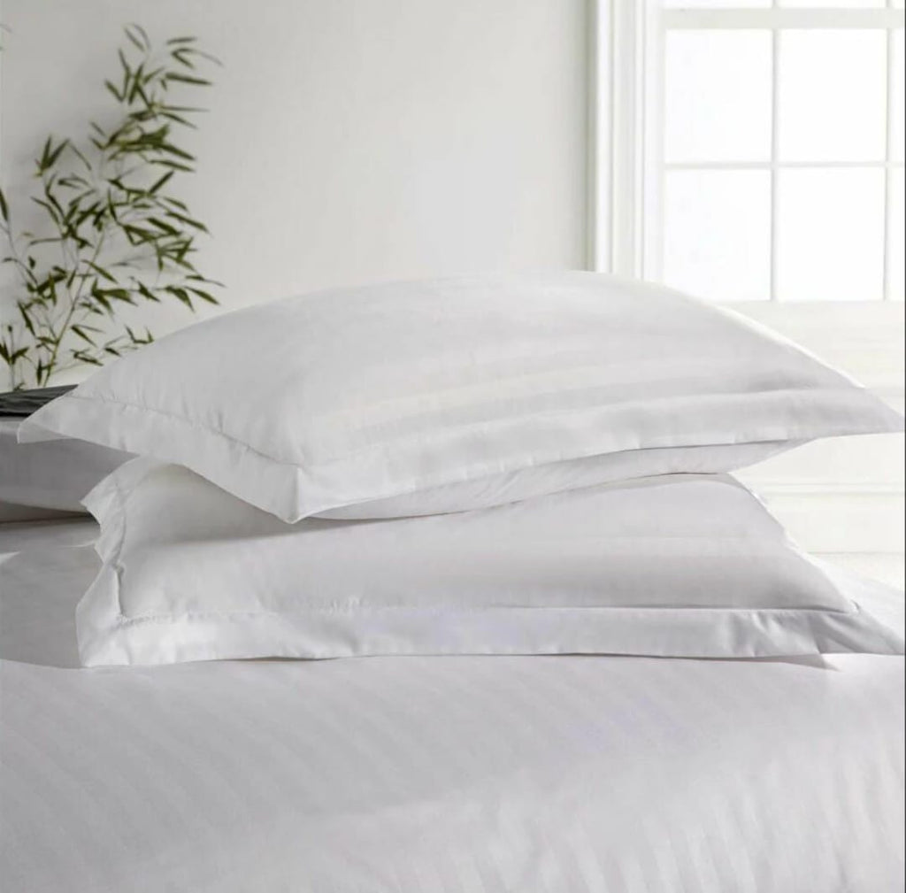 White Embossed Stripe Bedsheet