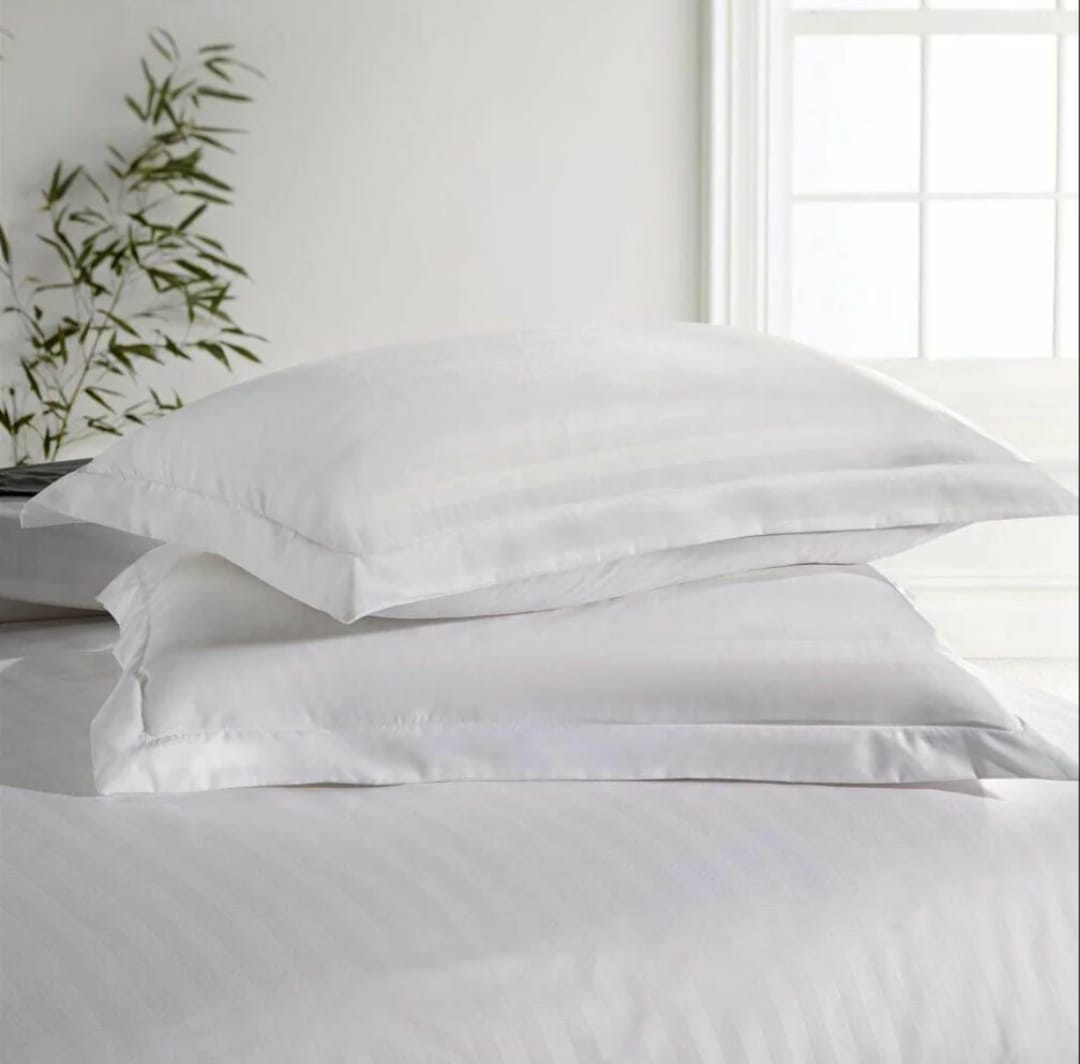 White Embossed Stripe Bedsheet