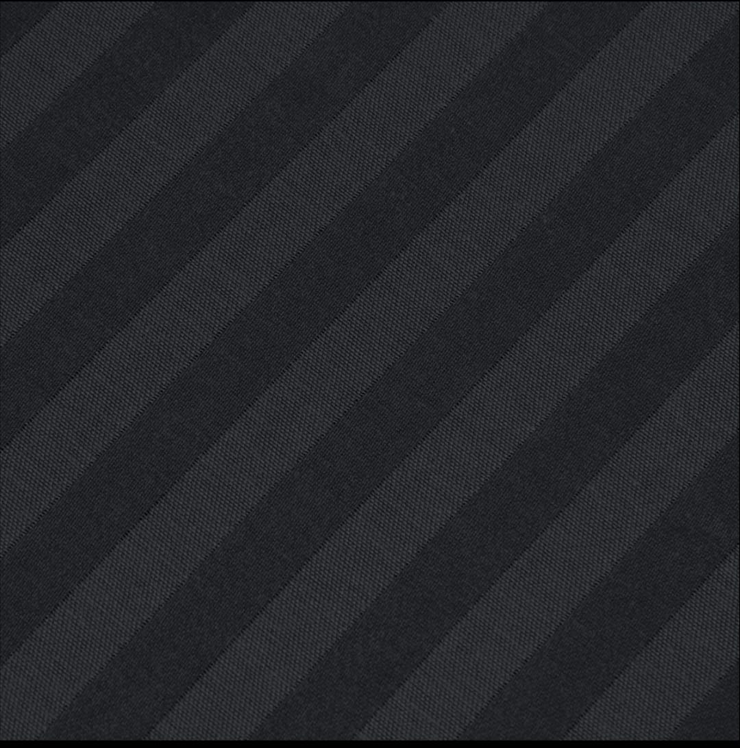 Black Stripe Fitted Sheet Set - 3 Pcs
