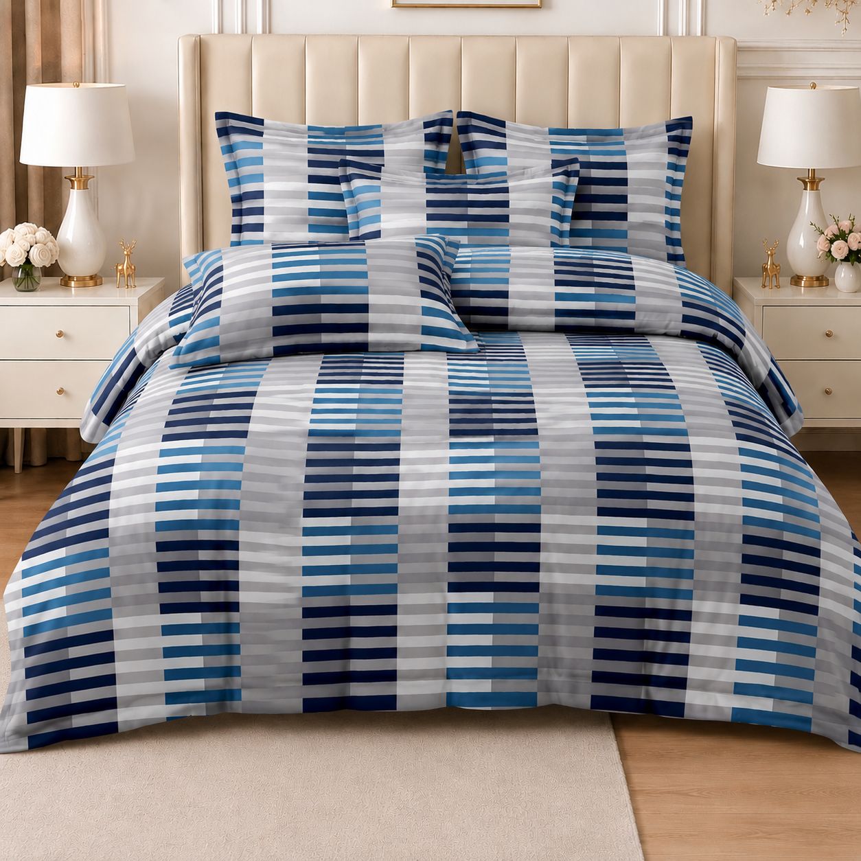 Urban Stripe Soft Satin Bedsheet