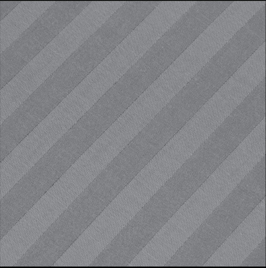 Grey Stripe Fitted Sheet Set - 3 Pcs