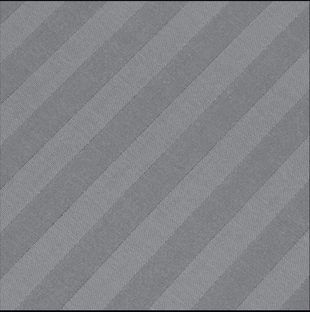 Grey Stripe Fitted Sheet Set - 3 Pcs