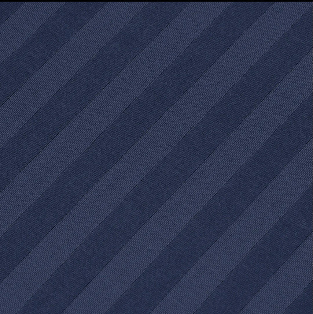 Navy Stripe Fitted Sheet Set - 3 Pcs