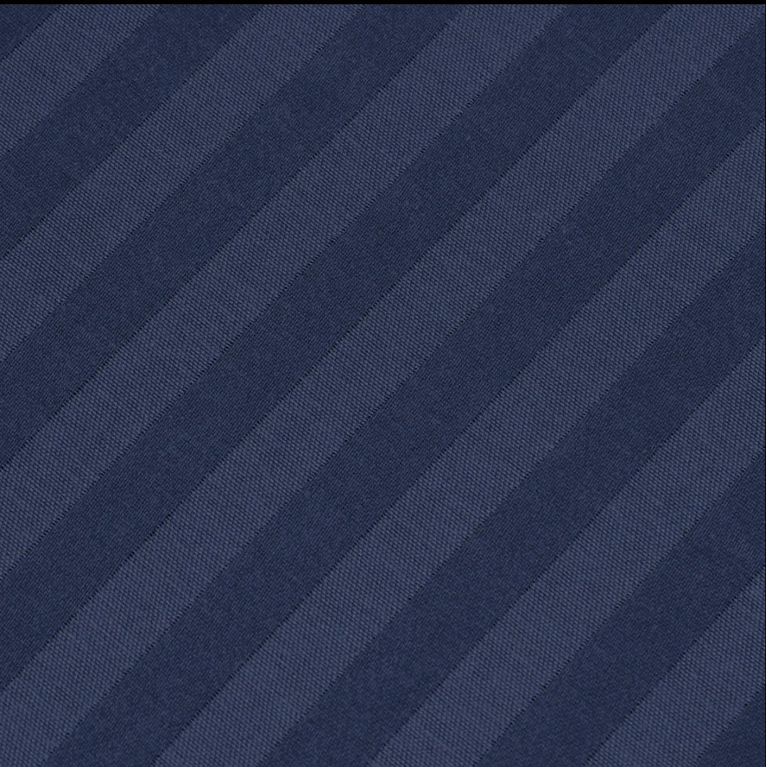 Navy Stripe Fitted Sheet Set - 3 Pcs