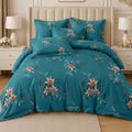 Midnight Teal Soft Satin Bedsheet