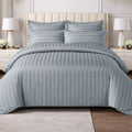Charcoal Embossed Stripe Bedsheet